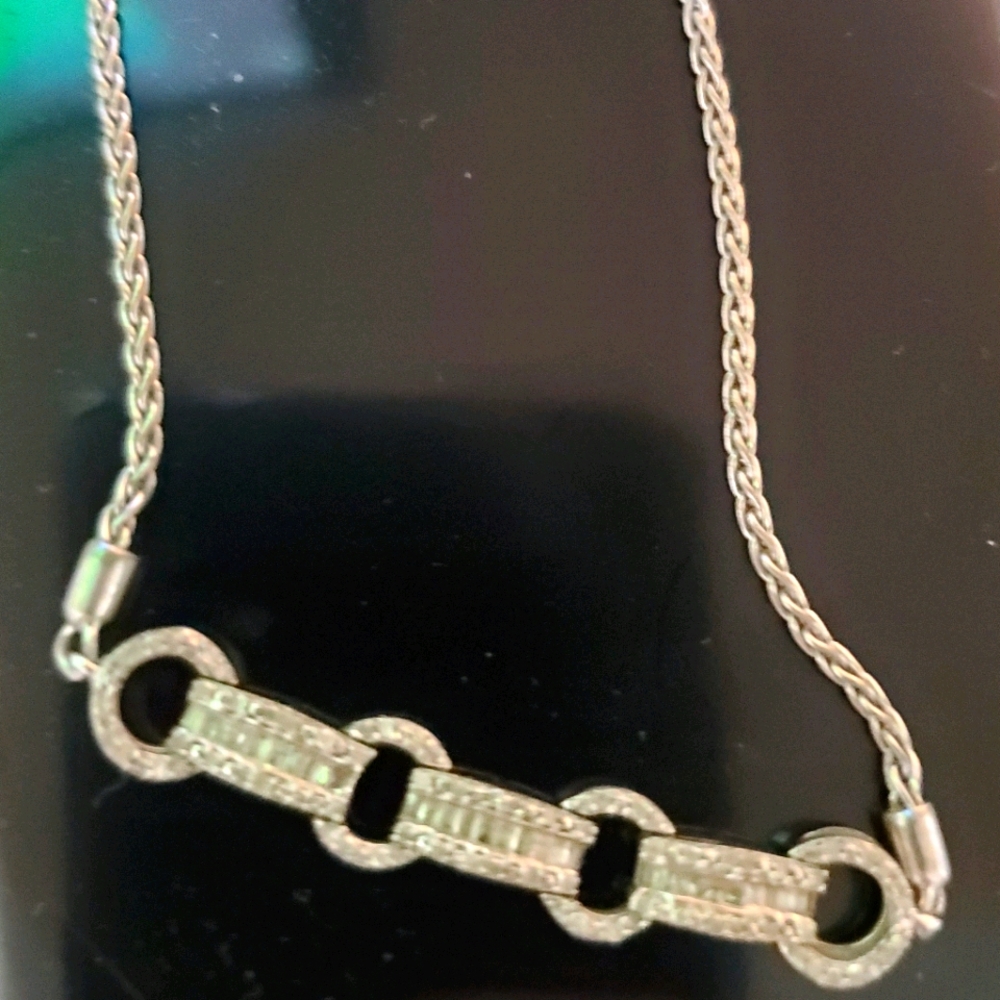 Sterling silver diamond bracelet